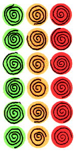 stickers with spirals
