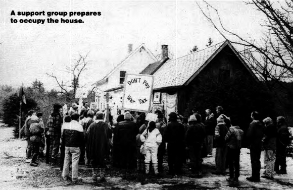 A support group prepares to occupy the house