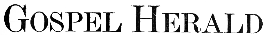 “Gospel Herald” logo, circa 1916