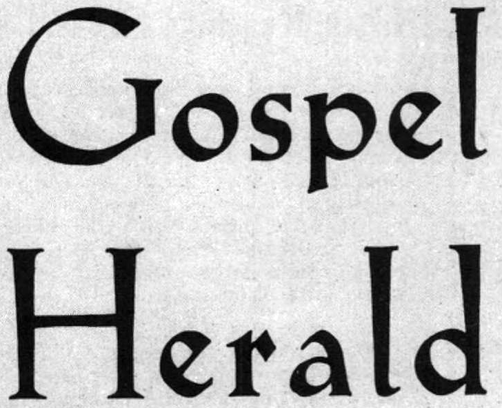 “Gospel Herald” logo, circa 1959