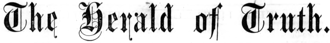 “The Herald of Truth” logo, circa 1864