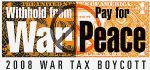 war tax boycott campaign button