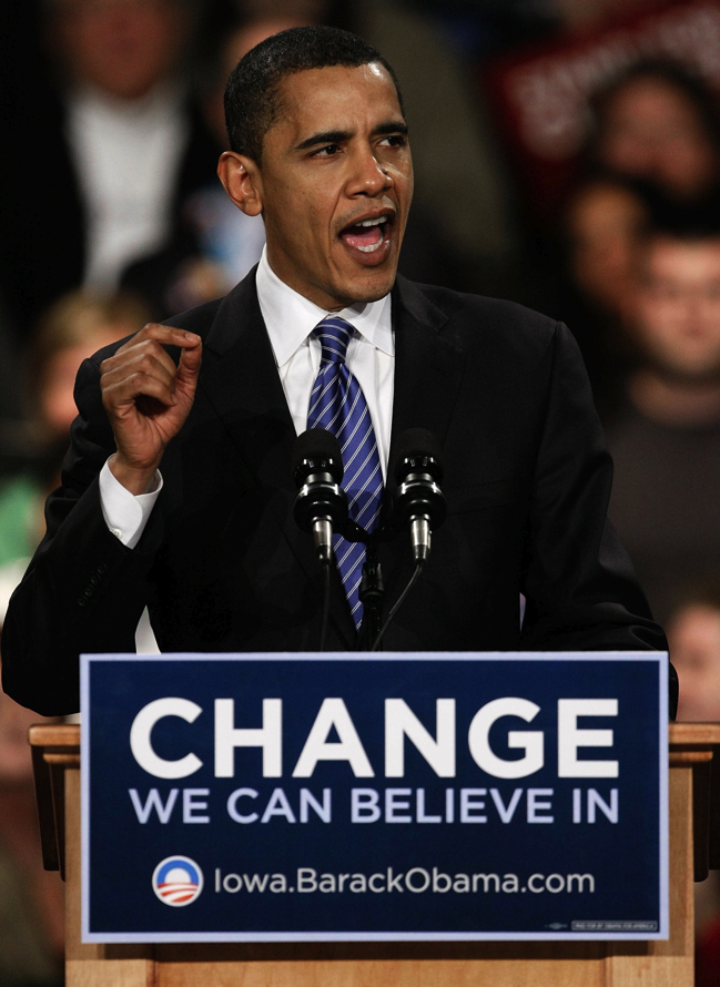 Obama: Change we can believe in.